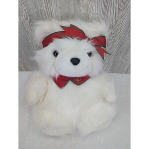 Vintage Miss Santa Bear 1987 Plush Stuffed Animal Dayton Hudson Christmas